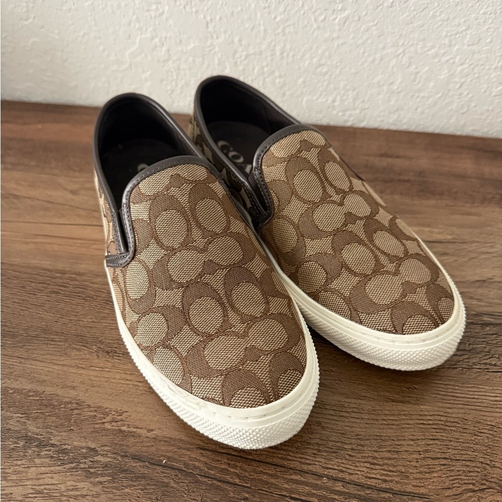 Coach Brown Slip-On Sneakers